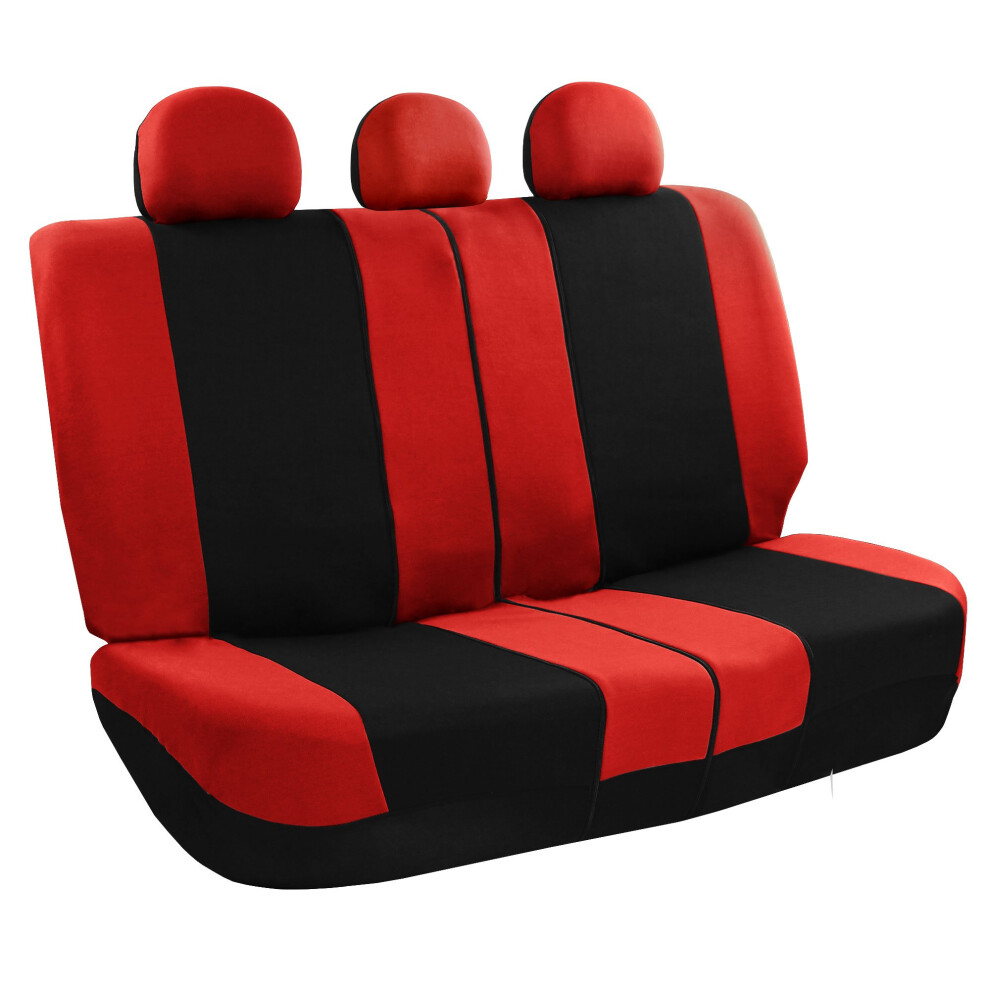 Fh Group Car Seat Covers Rear Set Cloth - Universal Fit Automotive Seat Covers Low Back Front Seat Covers Solid Back Seat Cover Washable Car Seat C 842319162112
