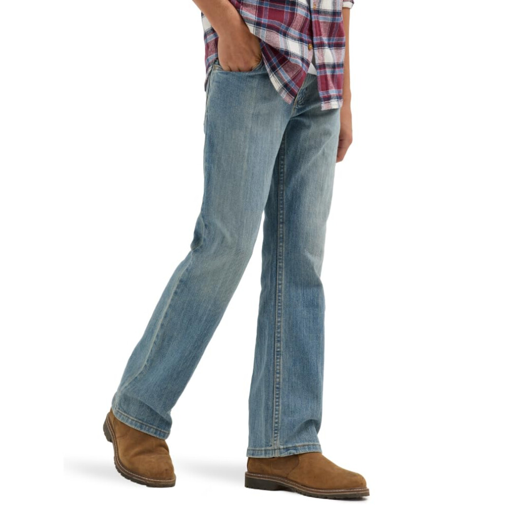 Wrangler Boys' Boot Cut Jean (Waldon)  Stonewash Indigo