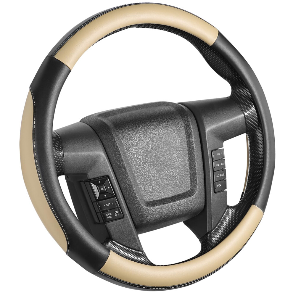 Seg Direct Car Steering Wheel Cover Large-Size For F150 F250 F350 Ram 4Runner Tacoma Tundra Range Rover Model S X With 15 1/2 Inches-16 Inches Outer D 792966271326