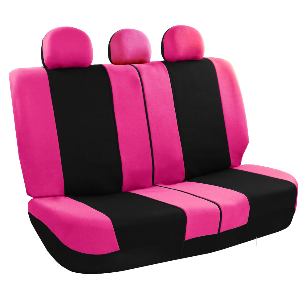 Fh Group Car Seat Covers Rear Set Cloth - Universal Fit Automotive Seat Covers Low Back Front Seat Covers Solid Back Seat Cover Washable Car Seat C 842319162136