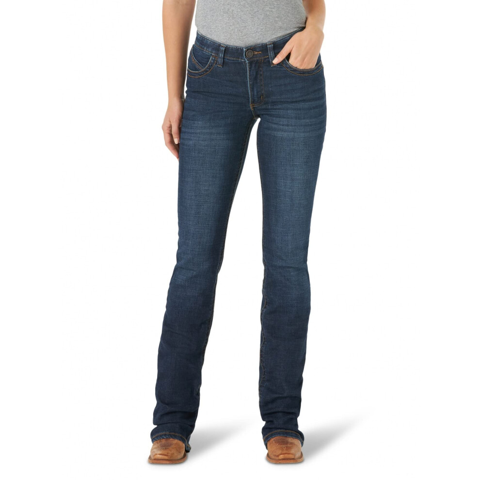 Wrangler Women's Willow Mid Rise Performance Waist Boot Cut Ultimate Riding Jean Lovette 7-34