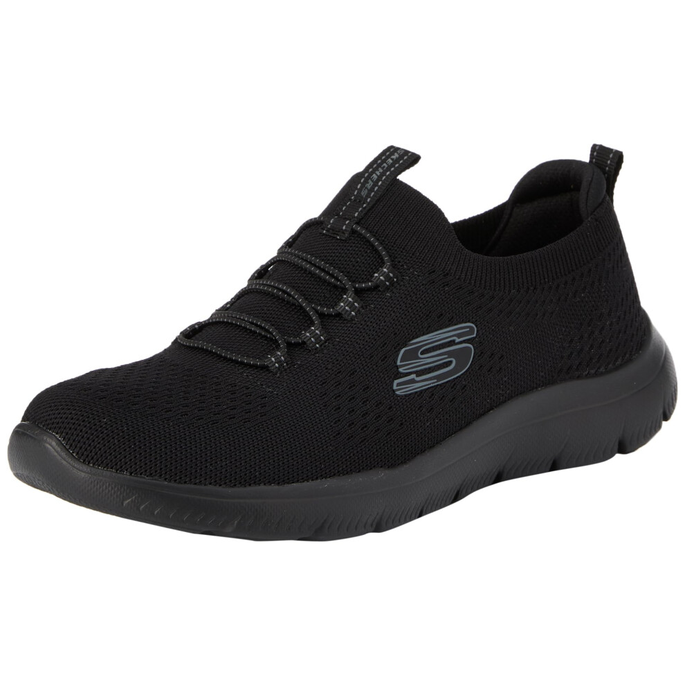 Skechers Women's Summits-Top Player Sneaker Black/Black=Bbk 9