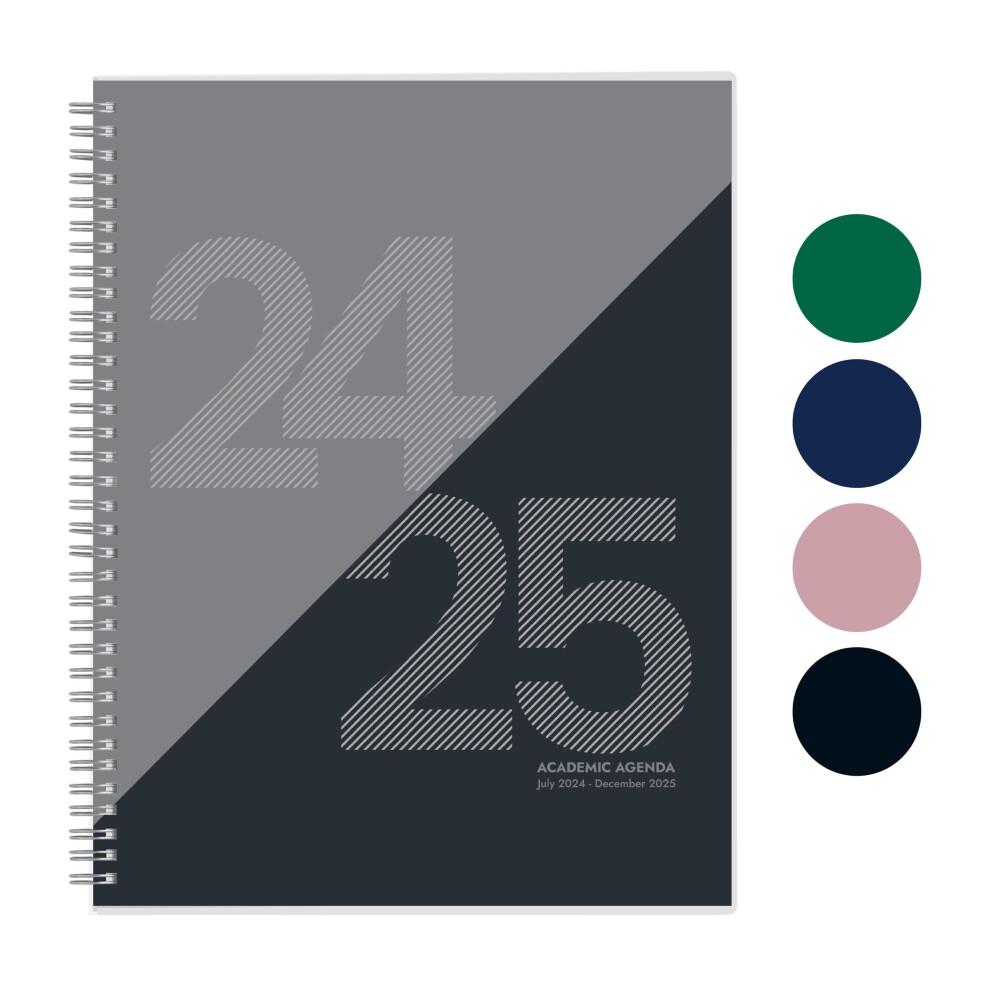 Rileys Planner 2024-2025 Academic Year 18-Month Academic Weekly Planner - Geographic Weekly & Monthly Agenda Planner Flexible Cover Notes Page