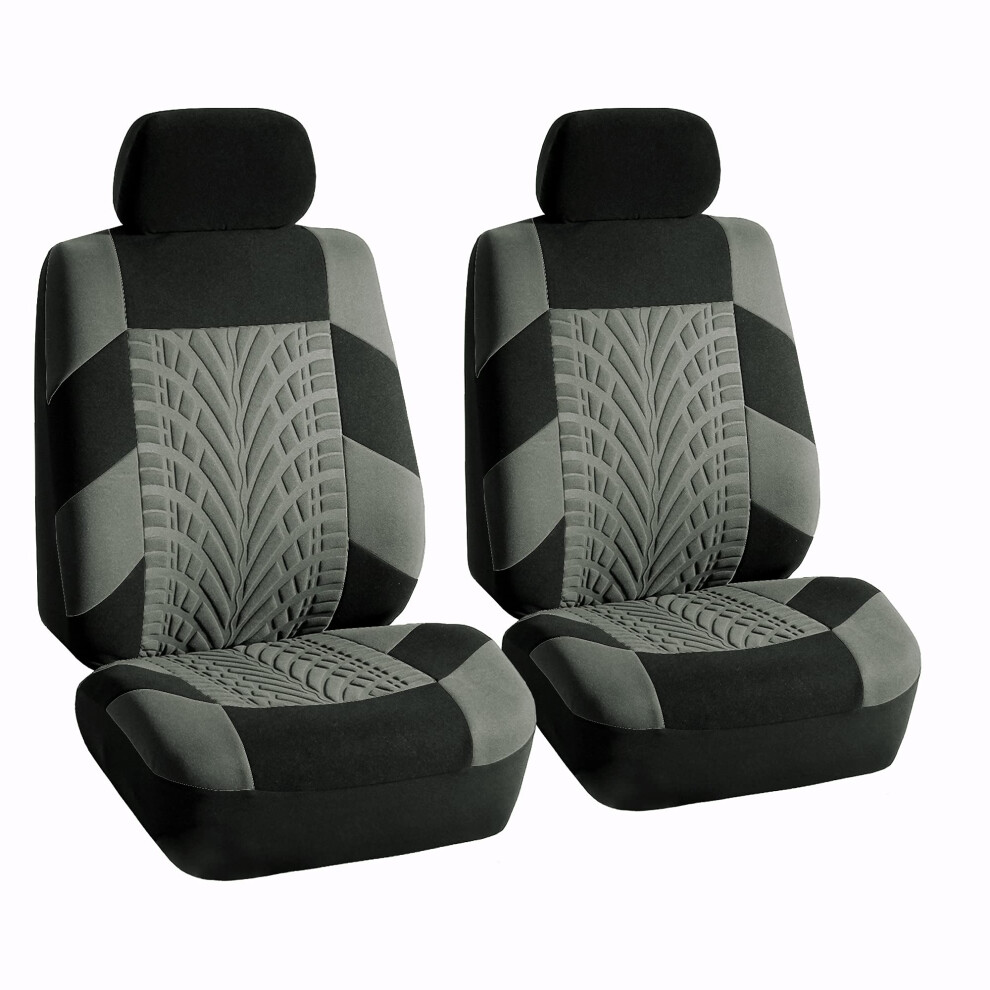 Fh Group Front Set Premium Cloth Car Seat Covers For Low Back Car Seat With Removable Headrest Universal Fit Airbag Compatible Seat Cover For Suv S 842319130609