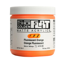 Soflat matt akryl av gyllene fluorescerande orange 16 fl. uns. Burk professionell akrylfrg halvtransparent