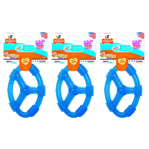 Nylabone Nylabone 3 Pacchetto di tiro spin e giocatto da cucciolo mastica