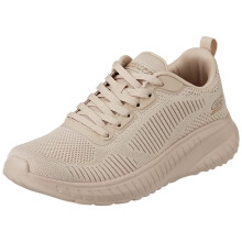Skechers Women's Bobs Squad Chaos - Face Off Sneaker  Nude  7