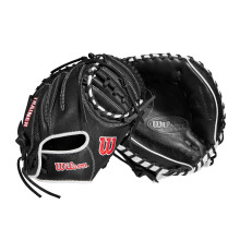 Luvas de Treino de Beisebol Wilson 10" - Para Mão Direita, Preto/Vermelho