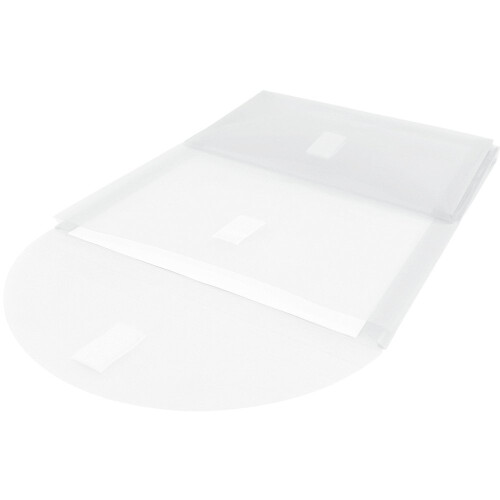 JAM PAPER Plastic Multi Pocket Envelopes with Hook & Loop Closure - 2 Pockets - Letter Open End - 9 3/4 x 11 1/2- Clear - 12/Pack 2