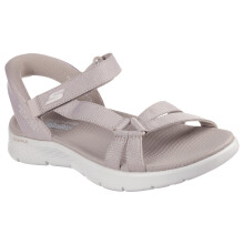 Skechers Women's Quarter Strap Fisherman Sandal  Taupe  10
