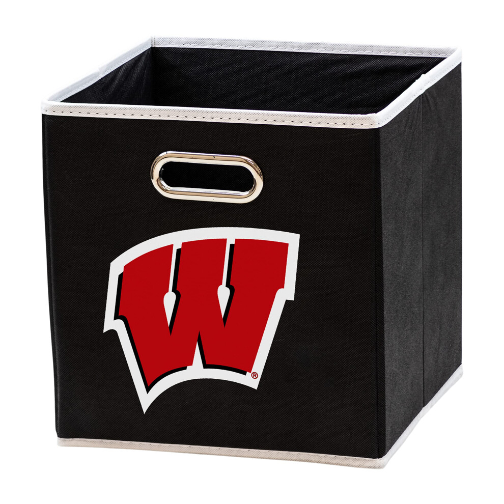 Franklin Sports Ncaa Wisconsin Badgers Opvouwbare Opbergbak - Gemaakt Voor Opbergbakplankorganizers - 10,5"""" X 10,5""""-image