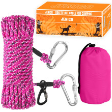 Hundbindningskabel fr camping - 50 fot hundledning hundlpare fr grd - Brbart vagnsystem fr stora sm hundar utanfr