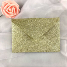 Lucky Star 25 pcs A7 Light Gold Sparkle Glitter Konvolutter 5,35 x 7,7 tommer Perfekt til 5x7 Bryllupper Invitationskort Fødselsdagshilsen Invita