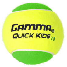 Gamma Quick Kids 78 Træning Tennisbolde til børn og begyndere Low-Compression Core reducerer hastighed og hopp Fantastisk til tennisøvelse USTA &