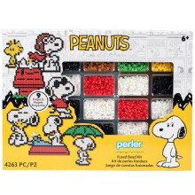 Perler 80-57183 Peanuts Perlen Deluxe Set, 9 Muster, Mehrfarbig, 4263 Teile