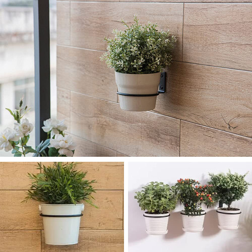 Suporte de Plantas de 4 Polegadas para Parede, 6 Pack Ganchos de Metal para Vasos 2