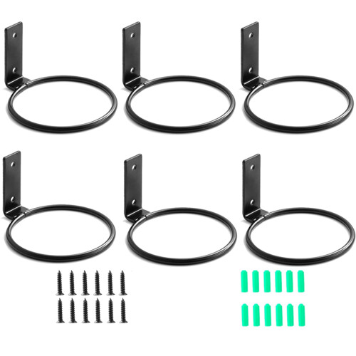 Suporte de Plantas de 4 Polegadas para Parede, 6 Pack Ganchos de Metal para Vasos