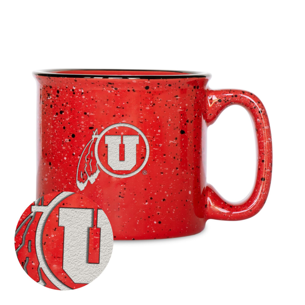 Rico Industries Ncaa Utah Utes Speckle Lagerfeuer-Becher, 344 Ml, Lasergraviert-image