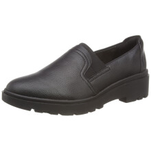 Clarks Women's Calla Rae Loafer Black Black Leather 8.5 US