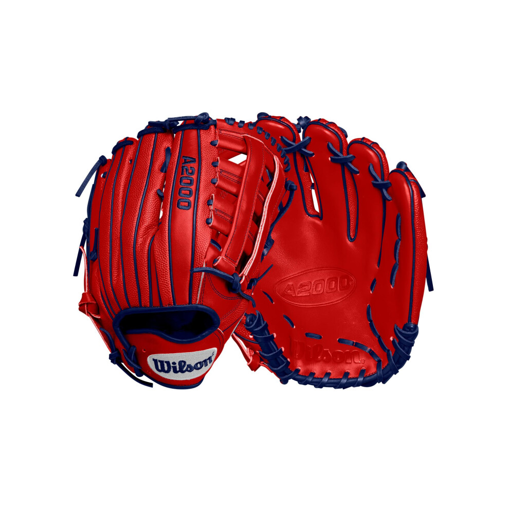 Wilson Winter 2024 A2000 Masataka Yoshida 12.5"""" Outfield Baseball Glove - Red/Navy  Left Hand Throw