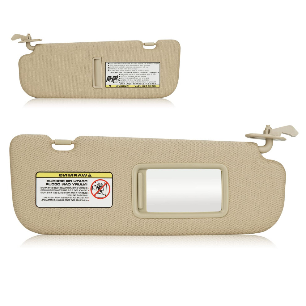 Sun Visor For 2011-2015 Hyundai Elantra Right Passenger Side Sunvisor Replacement 852203X000tx Beige 786290505837