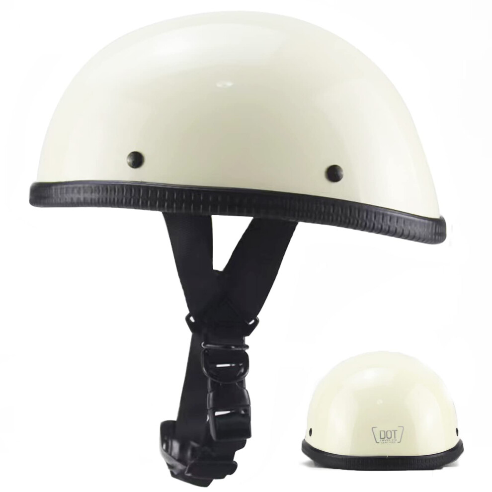 Motorcycle Half Helmet Dot Approved Adult Men Women Retro Open Face Bike-Helmets Bicycle/Skateboard Helmet For Adults Bike Skate Scooter Longboa 6973009043238