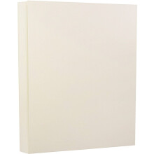 JAM PAPER Strathmore 80lb Karton – 8,5 x 11 Deckblatt – 216 g/m² – naturweißes Leinen – 30 % recycelt – 50 Blatt/Packung