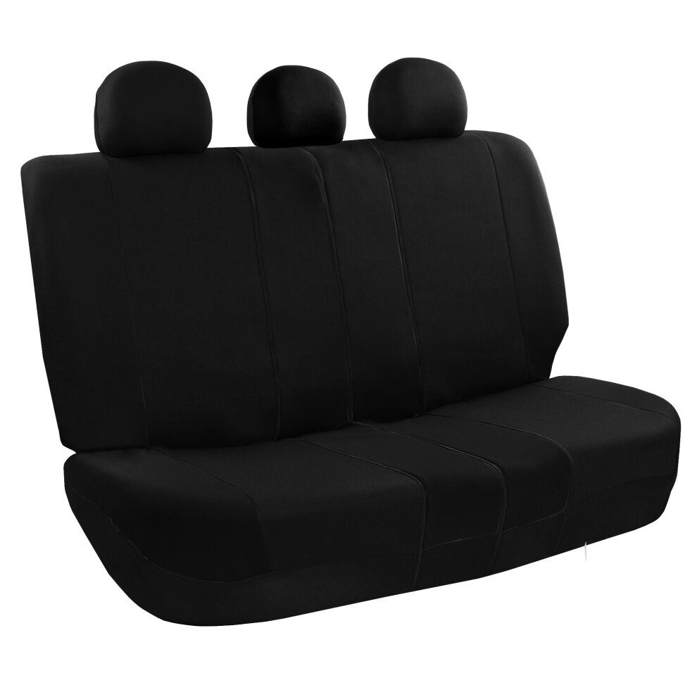 Fh Group Car Seat Covers Rear Set Cloth - Universal Fit Automotive Seat Covers Low Back Front Seat Covers Solid Back Seat Cover Washable Car Seat C 842319173620