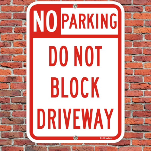 2 Pacote Placa Grande Sem Estacionamento Não Bloquear Entrada, 18 x 12 Polegadas 1
