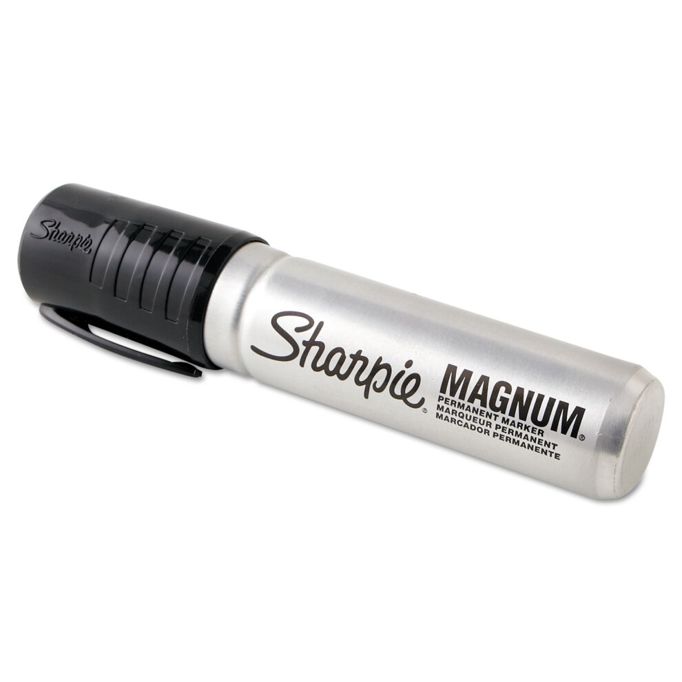 Sharpie 44001BX Magnum Permanent Marker  Black  12/Box
