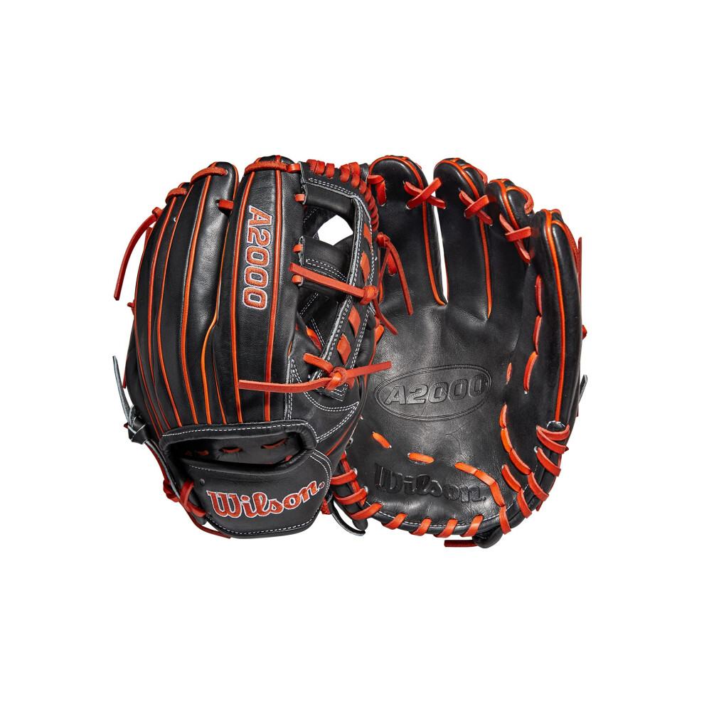 Wilson 2022 A2000 1716 11.5"""" Infield Baseball Glove - Black/Copper  Right Hand Throw