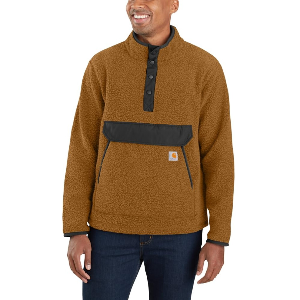 Carhartt mens Relaxed Fit Pullover Fleece Jacket  Carhartt Brown  XX-Large US