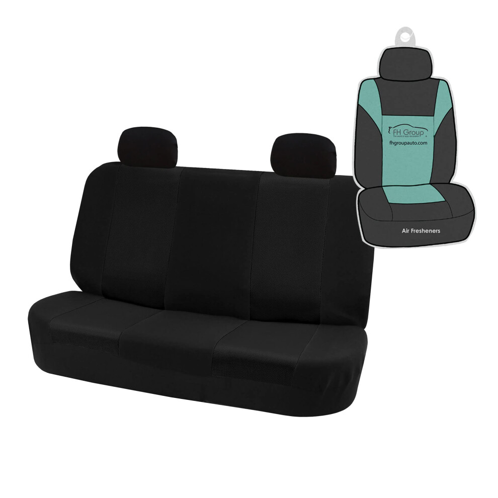 Fh Group Car Seat Cover Universal Fit For Back Seat - Combo Small Car Seat Cover Design Car Interior Accessories For Suv Sedan - Rear Car Seat Black 196342001697