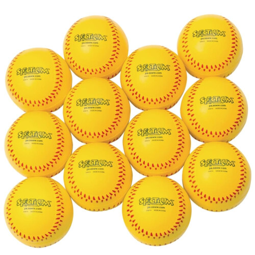 S&S Worldwide Bolas de Treino de Espuma Amarelas Pk12