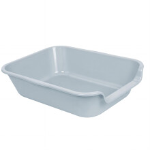 Blaucasa 1er-Pack extra große Hundetoilettenwanne (ABS-Material), Jumbo-Seniorentoiletten mit niedrigem Einstieg für mehrere Kätzchen, große Katz