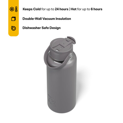 RTIC 32 oz Ceramic Lined Insulated Outback Bottle  Leak Resistant  Graphite 2