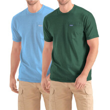 Wrangler Big and Tall T-shirts voor heren - Set van 2 katoenen T-shirts met borstzak