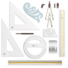 Zestaw startowy do rysowania i projektowania Akademii ALVIN | 10 sztuk | Narzedzia klasowe dla studentw architektury i inzynierii geometrii | - Mode