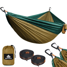NatureFun Ultra-Light Travel Camping Hammock | Capacit di carico da 300 kg (300x200 cm) Nylon paracadute traspirante in violazione | 2 Carabiners Pr