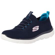 Skechers Women's Summits Trainers  Navy Knit Teal Pink Trim  9 Women
