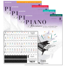 Piano Adventures Livello 3B Set di apprendimento di Nancy Faber - Lezione, teoria, esecuzione, tecnica e libri artistici e Juliet Music Tasti per