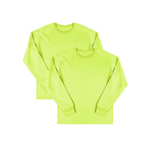 T-shirt da uomo in cotone Eversoft di Fruit of the Loom, traspiranti e assorbono l'umidit?, con controllo degli odori, maniche lunghe, verde di s