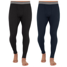 Fruit of the Loom Intimo Termico da Uomo in Waffle Riciclato Premium Pantaloni Lunghi (Confezioni da 1 2 3 e 4) Nero/Navy 5X-Large