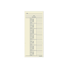 Adams Time Cards Weekly 2-Sided Overtime Format 3-3/8"""" x 8-1/4"""" Manila Green/Red Print 200-Count (9660-200)