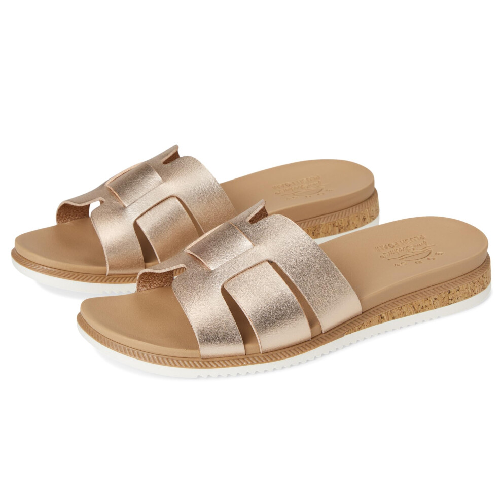 Skechers Women's Desert Kiss Low-Peak Look Sandal Rose Gold 9