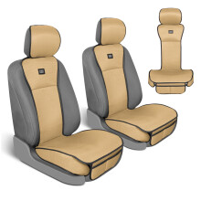 Caterpillar Aeromesh Beige Covery dla ciezarwek samochodowych i SUV - (2) Okladka przedniej ciezarwki Ochraniacz siedzenia - oddychajace siatko