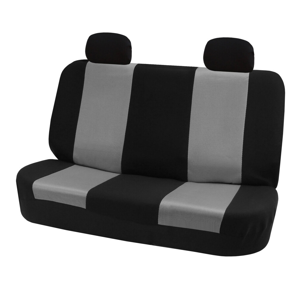 Fh Group Rear Set Car Seat Covers 3D Air Mesh -Universal Fit Automotive Seat Covers Rear Seat Covers Washable Car Seat Cover For Suv Sedan Car Acc Gray 842319100084