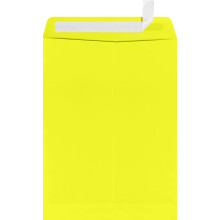 LUXPaper 9 x 12 Envelopes Abertos | Peel & Press | Amarelo Cítrico | 80lb. | 50 Unidades