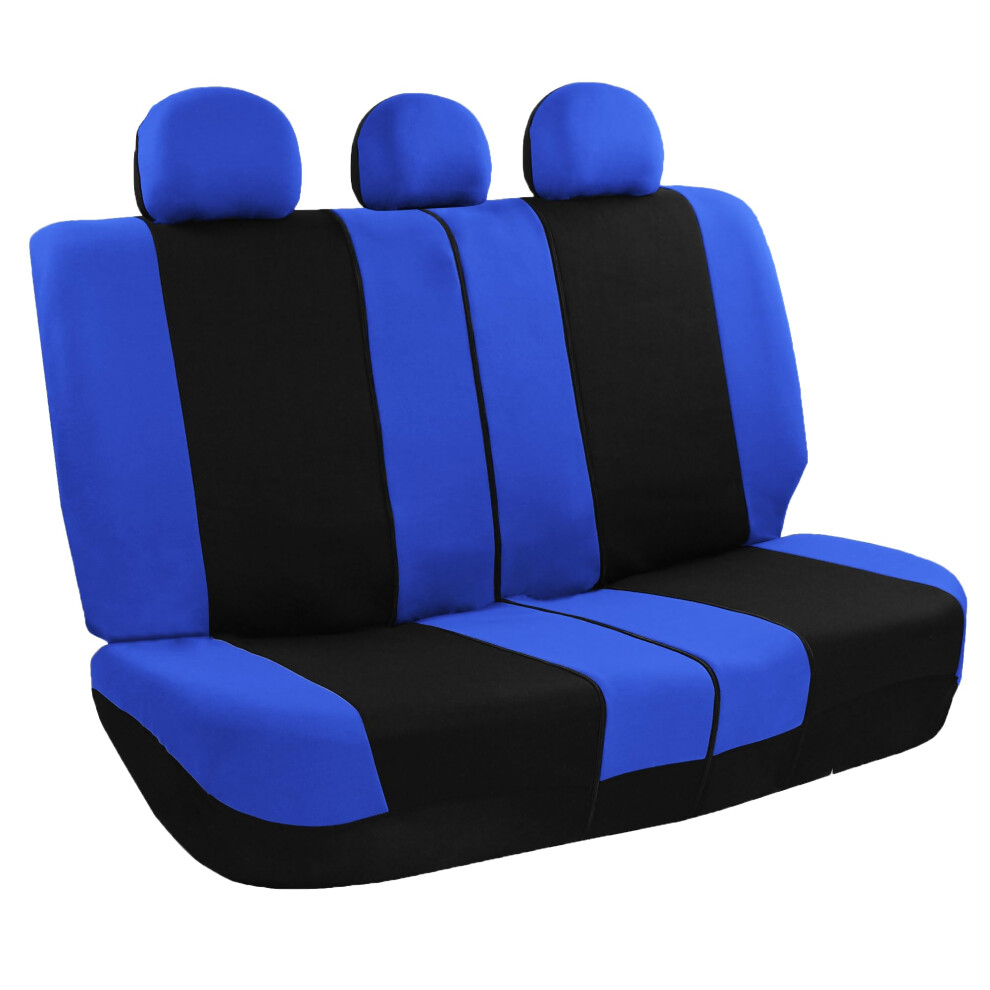 Fh Group Car Seat Covers Rear Set Cloth - Universal Fit Automotive Seat Covers Low Back Front Seat Covers Solid Back Seat Cover Washable Car Seat C 842319163072