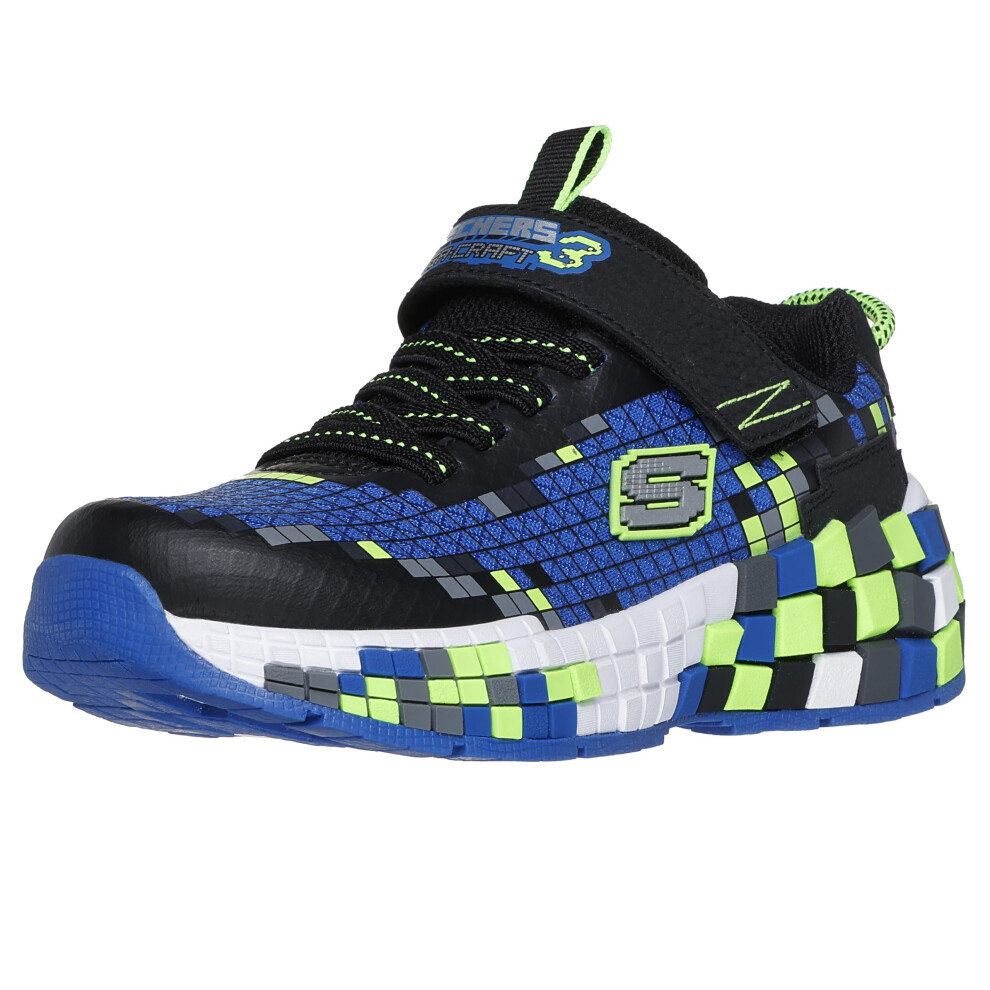 Skechers Boy's Mega-Craft 3.0 Sneaker  Black/Blue/Lime  3.5 Big Kid